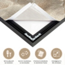 Waaierstructuren - Beige - Vezeltextuur Textielframe zwart klein 947 -USP_closeupNL