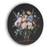 Pastel - Bloemen - Glazen - Vaas Akoestische PET Vilt - Rond klein -3d