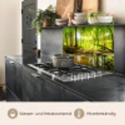 Bos - Landschap - Water - Bomen - Zon - Groen - Natuur keuken achterwand 2 middel -usp_DE