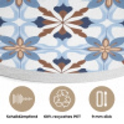 Ornament - Tegel - Kleurrijk Akoestische PET Vilt - Rond klein 838 -closeup_DE