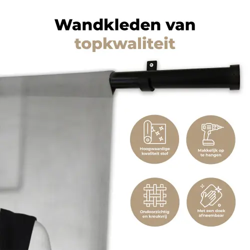 Portret - Thee - Vrouw Wandkleed katoen klein -sfeer2