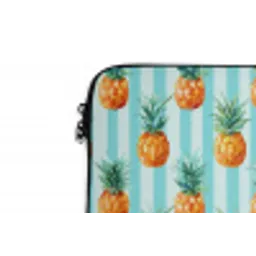 Ananas - Strepen - Groen laptophoes neopreen klein 279 -detail