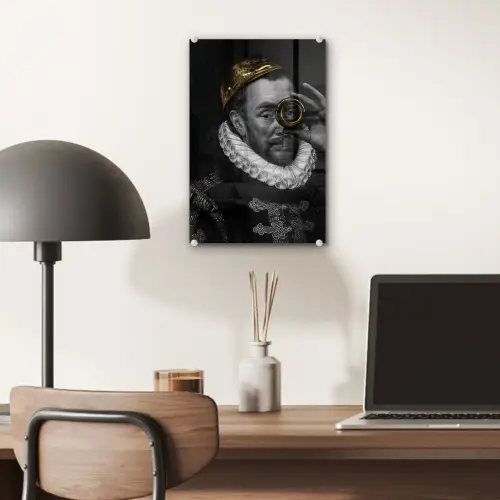 Willem van Oranje - Adriaen Thomasz - Goud - Lens plexiglas 5mm klein -sfeer6