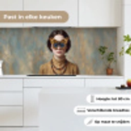 Portret - Vlinder - Kleurrijk keuken achterwand 2 middel -sfeer4_NL