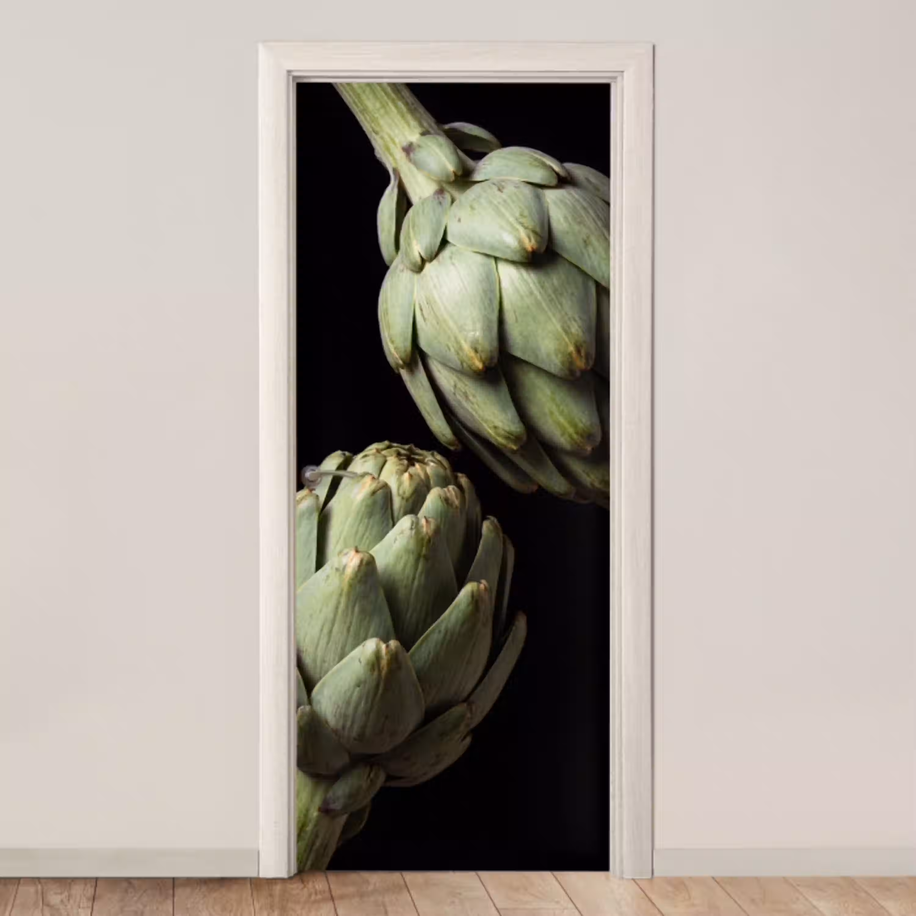 Artisjok - Groen - Eten deurposter klein -3d_beige