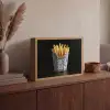 Friet - Porselein - Delfts blauw - Eten Light Box met batterij (Wandlamp) middel -sfeer2