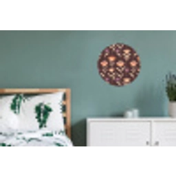 Elegant - Retro - Bruin Wandcirkel aluminium klein 190 -slaapkamer