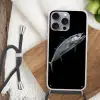 Makreel - Vis - Zwart Hoesje iPhone 16 Pro Max met koord klein -sfeer4