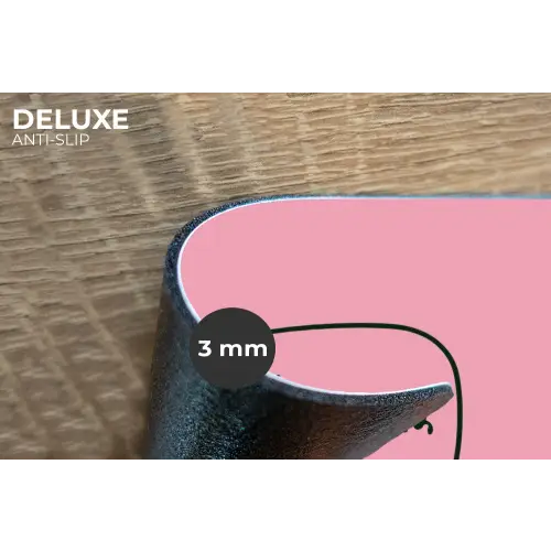 Tekstwolkje - BLAH BLAH BLAH - Roze Placemat vinyl groot -closeup