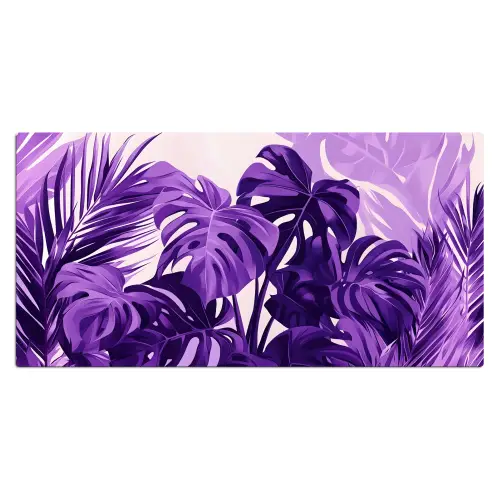 Bladeren - Paars - Tropisch - Abstract Muismat XXL klein -3d_leeg