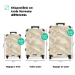 Lichtbeige - Onyx - Subtiel NBS - Handbagage koffer - Volwassenen Unisex middel zzzzzzVergelijking_3FR