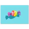 Blauw - Snoep - Regenboog tuinposter los doek groot -3d