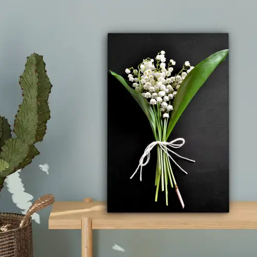 Lelietjes van dalen - Bloemen - Stilleven - Flora canvas 2cm klein -sfeer4