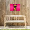Kat - Art - Zonnebril - Roze Tuinposter op houten frame 2 cm dik klein -sfeer4