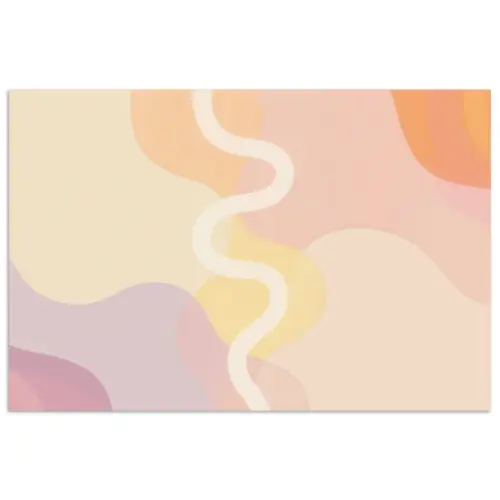 Golvende vormen - Abstract - pastel poster papier klein -3d