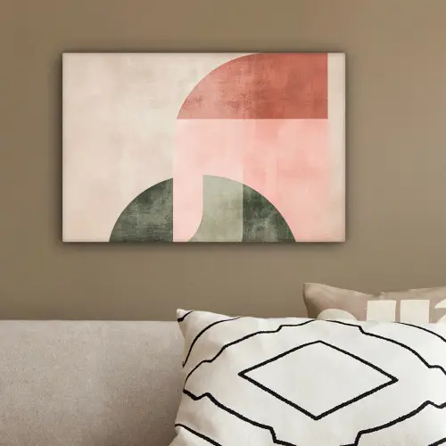 Cirkel - Abstract - Roze canvas 2cm klein -sfeer3