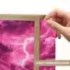 Roze - Onweer - Wolken Light Box met batterij (Wandlamp) middel 907 -USP_websiteprintNL