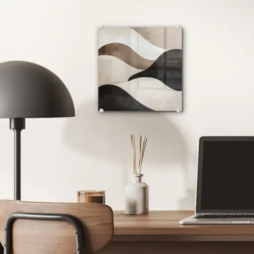 Golven - Abstract - Beige plexiglas 5mm klein -sfeer6