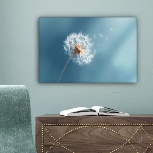 Paardenbloem - Wind - Blauw canvas 2cm klein -sfeer4