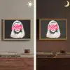 Neon - Letters - Vintage - Vrouw Light Box met batterij (Wandlamp) middel -sfeer3
