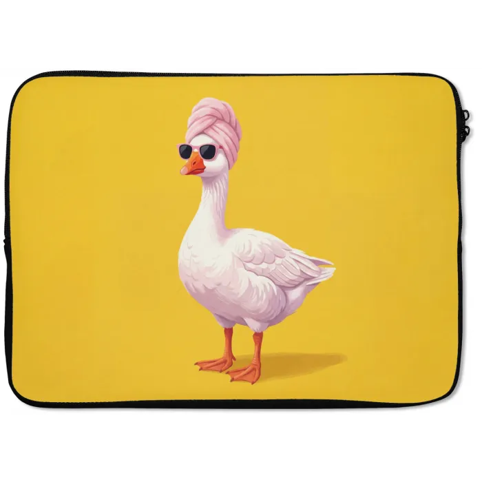 Eend - Zonnebril - Geel laptophoes neopreen klein -zkaufland3dotto