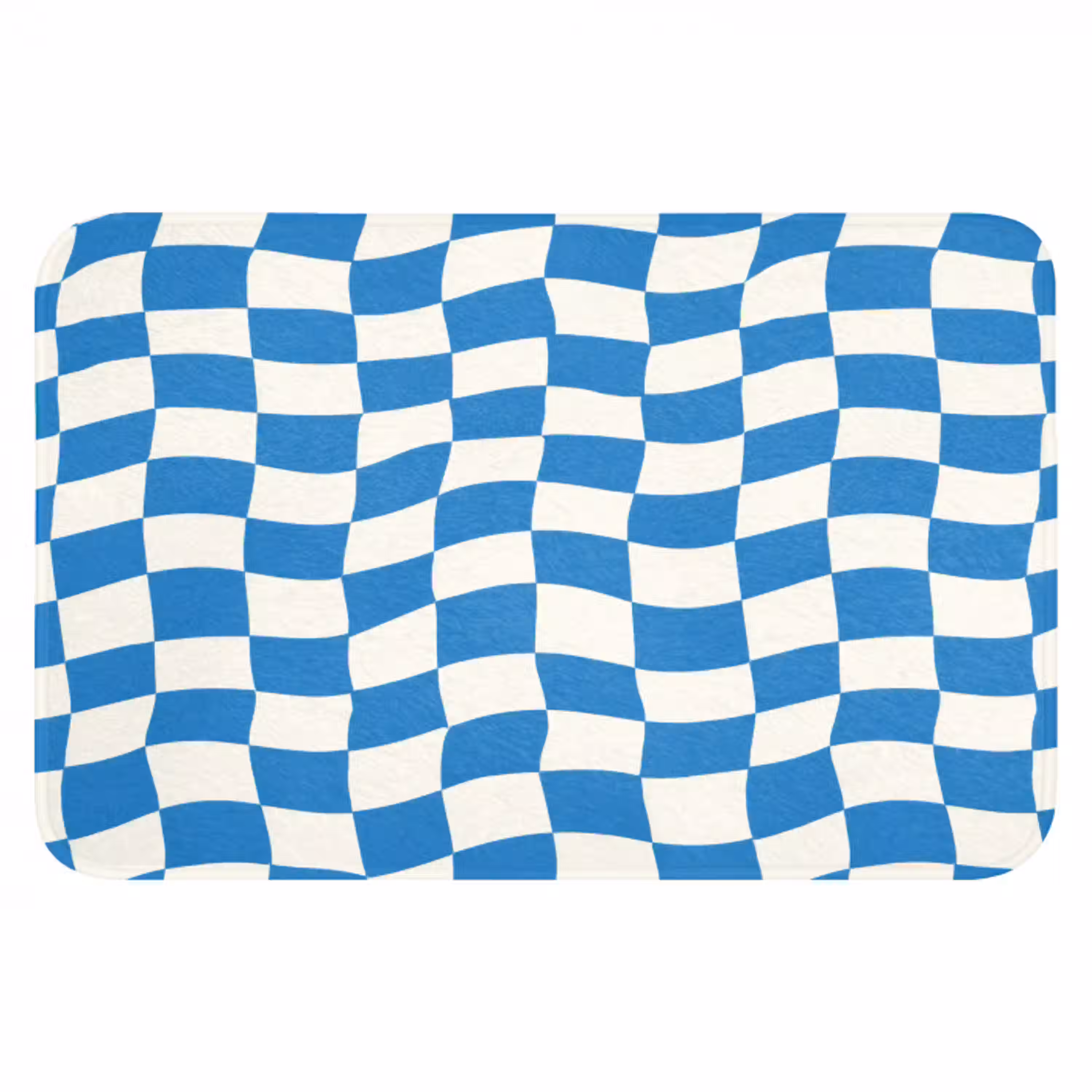 Golvend - Patroon - Blauw Badmat klein 997 -3d