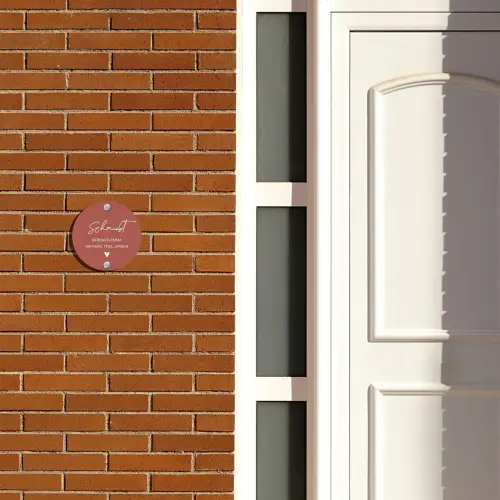 Terracotta - Sierlijk Naambord Rond klein -sfeer3-rond-XS