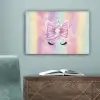 Eenhoorn - Glitters - Regenboog - pastel canvas 2cm klein -sfeer4