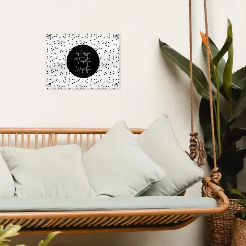 Quotes - Huisje. Tuintje. Wijntje. - Wijn - Tekst tuinposter los doek klein -sfeer7