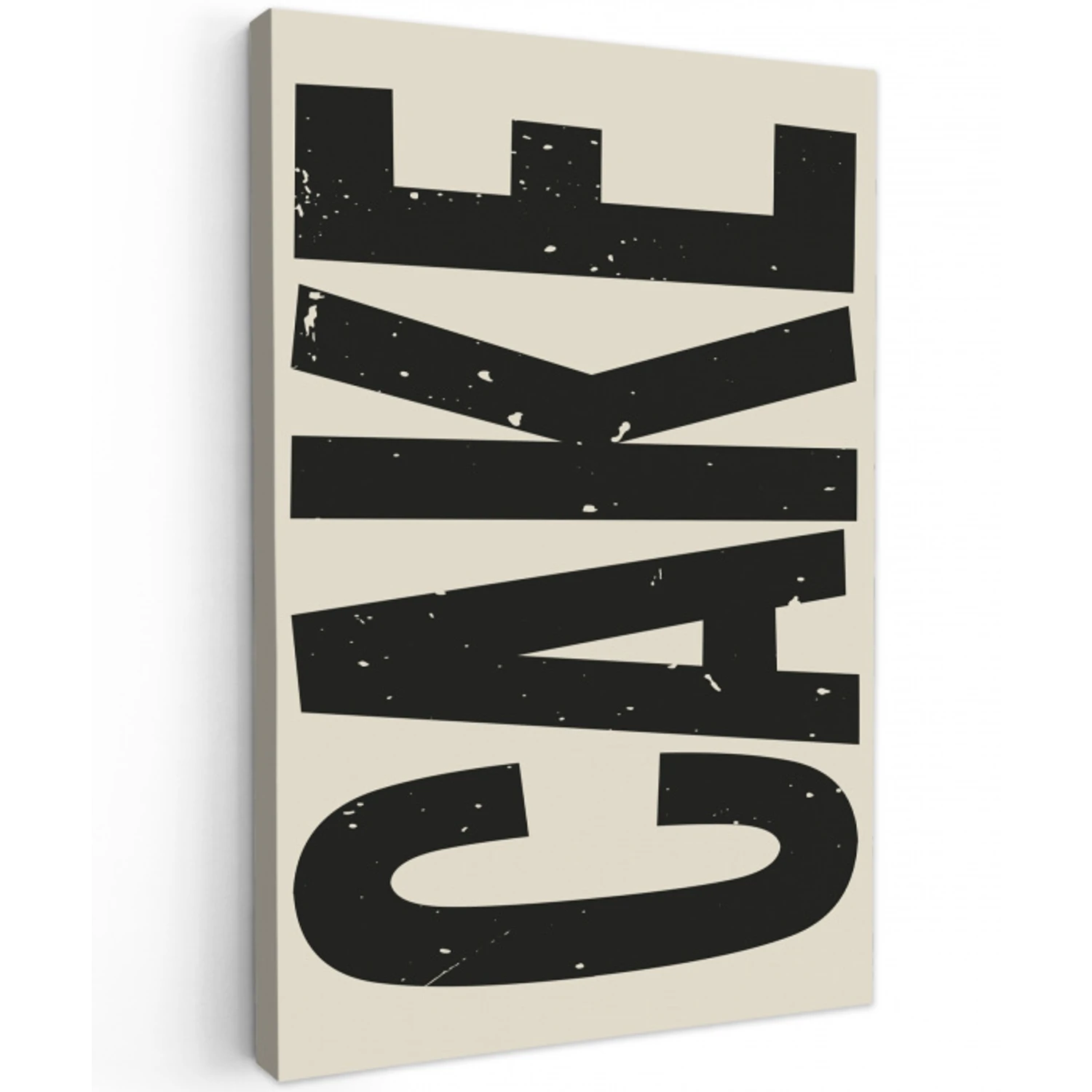 Beige - Japandi - Cake - Decoratie Tuinposter op houten frame 2 cm dik klein -3d