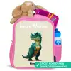 Dino - Dier - Groen Kinderrugzak - Roze middel -inhoud_NL