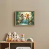 Zebra - Aap - Cartoon - Waterval Light Box met batterij (Wandlamp kind) middel -sfeer2_kind