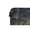 Abstract - Lijnen - Blauw - Goud laptophoes neopreen klein 279 -detail