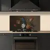 Bloemen in een Wan-Li vaas en schelpen - Schilderij van Balthasar van der Ast keuken achterwand spatscherm middel -sfeer1