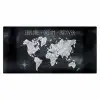 Wereldkaart - Krijtbord - Quote Muismat XXL klein -3d_leeg