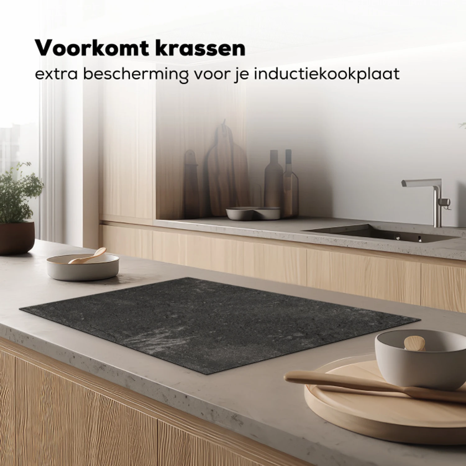 Verleden in Beton Geëtst Inductie beschermer vinyl 3mm klein -sfeer1