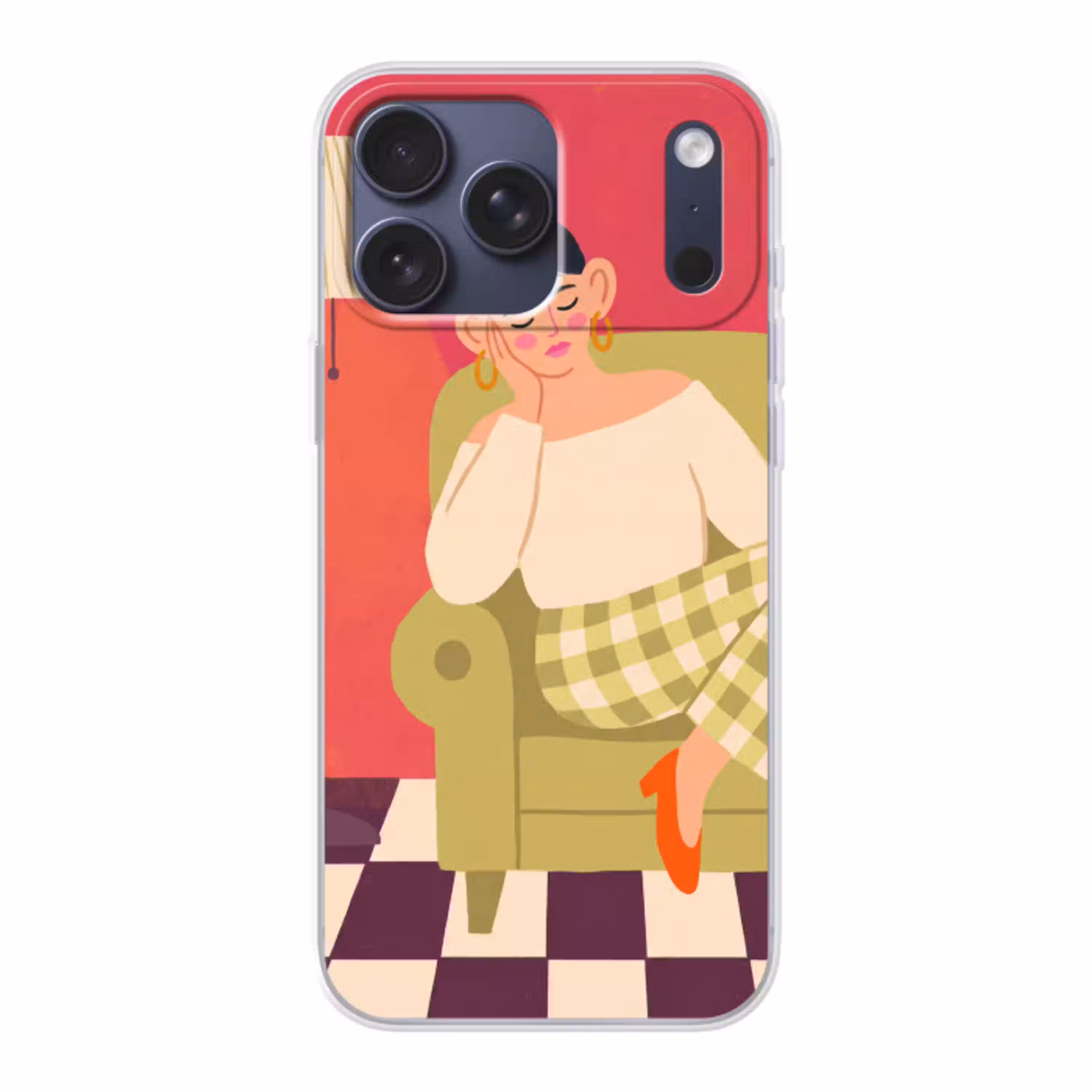 Vrouw - Rust - Interieur - Modern - Kunst Telefoonhoesje iPhone 17 Pro Max klein -3d