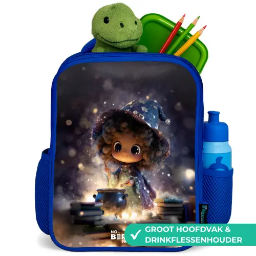 Magische Nacht vol Toverkunst Kinderrugzak - Blauw middel -inhoud_NL