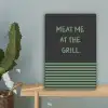 Quote - Groen - Grill - Zomer canvas 2cm klein -sfeer4
