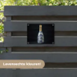 Champagne - Bloemen - Goud - Chique tuinposter los doek klein -sfeer3
