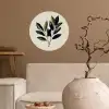 Ovaal - Olijfgroen - Simpel Wandcirkel behangsticker klein -sfeer1