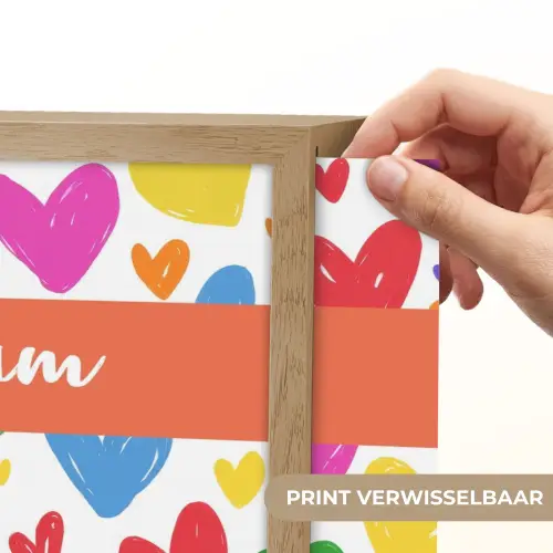 Hartjes - Patroon - Kleurrijk Light Box met batterij (Wandlamp kind) middel -USP_websiteprintNL
