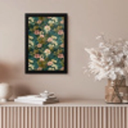 Wilde bloemen - Botanisch - Patroon - Roze - Romantisch fotolijst zwart zonder passe partout klein 224 -sfeer5