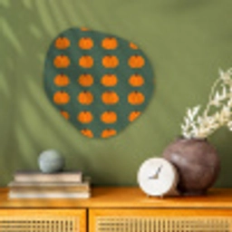 Pompoen - Patroon - Oranje Wandcirkel Organisch Forex 3mm klein 629 -sfeer2