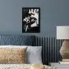 Gezicht - Mond - Graffiti - Zwart fotolijst zwart zonder passe partout klein -sfeer3