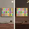 Art- Snoep - Kleurrijk Light Box met batterij (Wandlamp) middel -sfeer3
