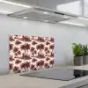Tropisch - Geometrisch - Bordeauxrood keuken achterwand spatscherm klein 900 -3d_schuin