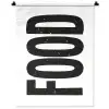 Food - Zwart - Wit - Decoratie Wandkleed katoen klein -zz3d