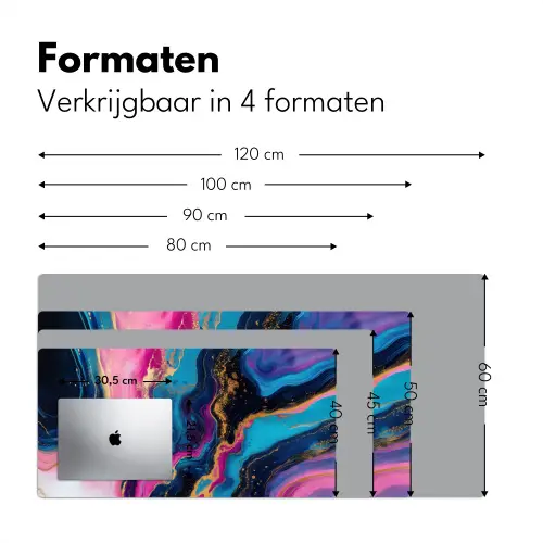 Marmer - Modern - Goud Muismat XXL klein -sfeer5