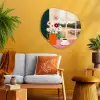 Bloemen - Koffie - Raam Wandcirkel Organisch Plexiglas middel -sfeer4
